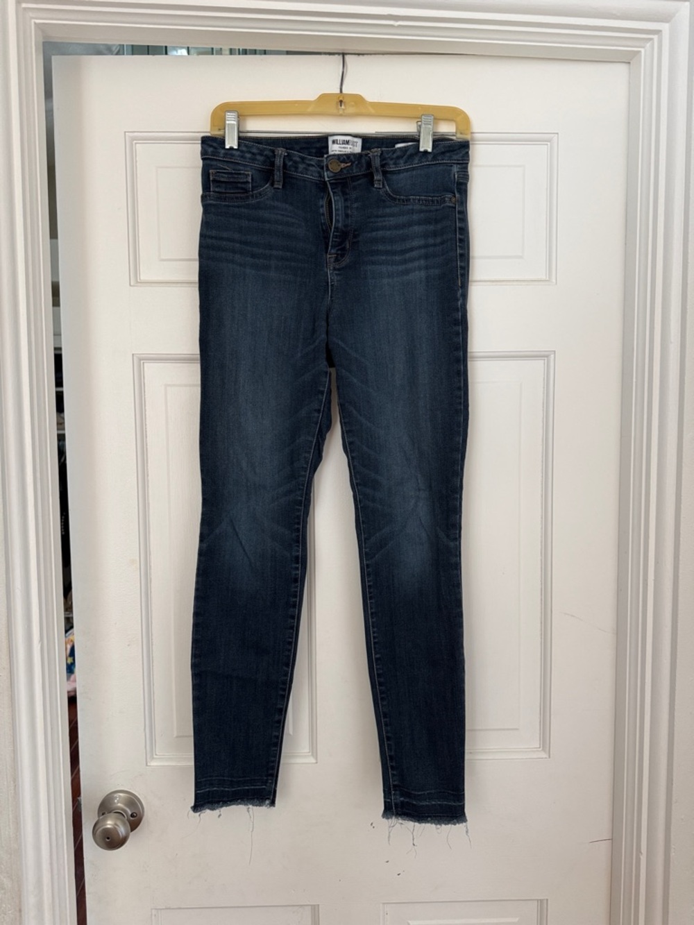 William Rast Dark Indigo sculpted High-Rise Skinny Jeans